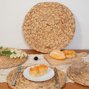 Sets de table ronds en herbe de gourde tissée à la main, style nordique, lavables, isolants thermiquement, pour la décoration de la salle à manger à la maison, 12 ensembles - Product Image 1