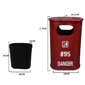 Cubo de Basura de Hierro <span class=keywords><strong>Estilo</strong></span> <span class=keywords><strong>Industrial</strong></span>, Decoración Vintage de Moda, Decoración Creativa para Bar u Oficina, Cubo de Basura con Diseño de Hidrante - Product Image 4