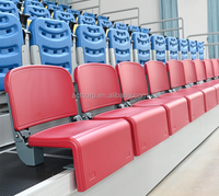 Sièges de tribune en plastique HDPE à dossier plat, sièges de spectateur pour gymnase, sièges de banc en plastique, modèle CS-QH02-P