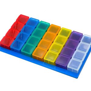 Organisateur de pilules hebdomadaire portable personnalisé à double dose, 28 compartiments pour médicaments quotidiens – Boîte à pilules très vendue - Product Image 1
