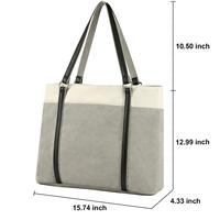 Tas Laptop Wanita Kustom, Tas Tangan Kanvas, Tas Selempang
