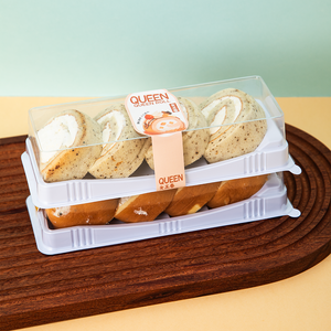 Boîte à emporter imprimée de timbre d'emballage de dessert trapézoïdal recyclable <span class=keywords><strong>pour</strong></span> la nourriture de sushi <span class=keywords><strong>pour</strong></span> la salade de pain de gâteau de petits pains suisses d'autres plats - Product Image 5