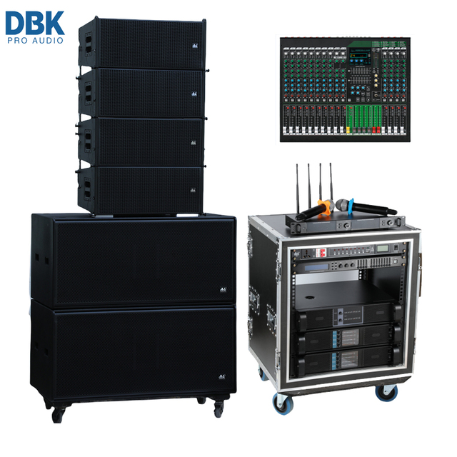 Sound Equipment Dual 18 Inch Line Array Subwoofer+Dual 10 Inch Line Array Speaker Passive Active Powered Speaker LA System