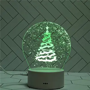 christmas gift idea Custom Brand New Promotional Gift Sets Item 3d led lamp acrylic led night light