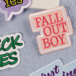 Fer sur broderie mots anglais colorés <span class=keywords><strong>Nice</strong></span> Yes Oops Patch pour enfants vêtements chapeau décoration cadeau - Product Image 3