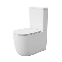 Toilettes modernes en céramique à double chasse d'eau pour salle de bains articles sanitaires à chasse d'eau directe puissante et fendue