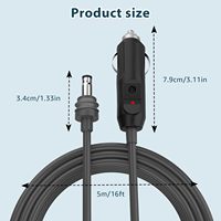 Câble Starlink Mini 5m 12V-24V 3A Charge Rapide Gaine PVC Étanche Extension d'Alimentation CC Ordinateur Allume-Cigare Voiture