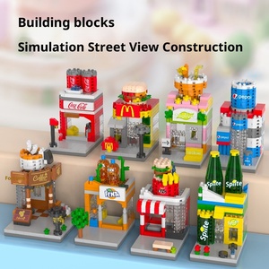Set de Bloques de Construcción de la Calle de la Ciudad, Modelos de Tiendas de McDonald's y Pepsi, Ladrillos de Arquitectura Creativa, <span class=keywords><strong>Juguete</strong></span> Electrónico de 40 Piezas - Product Image 5