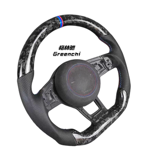 Volant en fibre de carbone amélioré et forgé pour Volkswagen <span class=keywords><strong>Golf</strong></span> 7.5 GTI MK7 Polo GTS GTD <span class=keywords><strong>GTE</strong></span> R Passat CC R-Line - Product Image 4