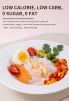 Mie Shirataki Konjac Instan Tanpa Kalori, Pasta Keto Halal Vegetarian, Serat Diet, MOQ Rendah, Grosir Kustom