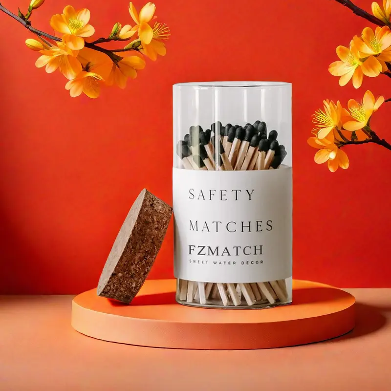 Venda quente de palitos de madeira para publicidade em hotéis, palitos de segurança personalizados para garrafas de fósforos
