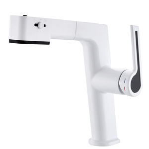 Rainbow Pull Out Basin Faucet Single Handle <b>Deck</b> Mounted With Built In Water Filter Ceramic Valve Core - Product Image 3