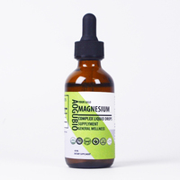 OEM ODM Gouttes liquides de complexe de glycinate de magnésium sans sucre, saveur naturelle de baies, pour la relaxation et le calme