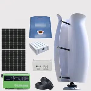 24V 48V Tulip Wind Turbine Generator 600w 1KW 2KW Vertical Wind Turbine System with Inverter