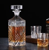 Venta al por mayor Crystal Whisky Decanter Set con caja de regalo Embalaje personalizable para obsequios