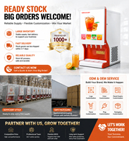 Distributeur de Boissons Froides Multi-Goûts ODM Personnalisé pour Cafés et Restaurants – Machine à Jus Froid à 4 Saveurs pour Vente en Gros