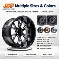Jantes en alliage JAXP 20x10 20x12 22x12 6x139.7 5x114.3 à grand rebord pour SUV tout-terrain