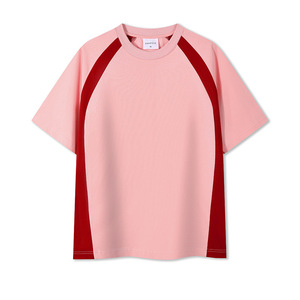 MT2695 Nuevo Diseño Personalizado de Color en Contraste Estilo Preppy 240 Gsm 100% Algodón Camisetas de Pareja para Hombre y Mujer - Product Image 5