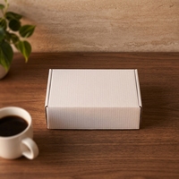 Boîtes d'expédition en carton ondulé blanc écologiques et dégradable de luxe avec options d'impression personnalisée et de gaufrage