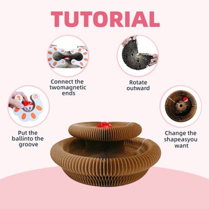 ที่ข่วนเล็บแมวแบบพับได้พร้อมกระดิ่งสำหรับแมว - Product Image 2
