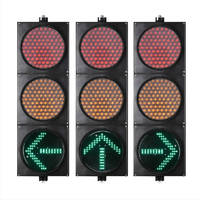 Feu de signalisation LED en aluminium de 300 mm, alimenté par énergie solaire et réseau électrique, avec lumières rouges/jaunes/vertes fixes/clignotantes pour routes et écoles