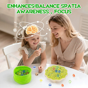 Nouveau jeu de dés empilables en marbre pour bureau, jeu d'équilibre Lotus <span class=keywords><strong>Pod</strong></span>, jouet éducatif pour enfants, jeux d'apprentissage amusants - Product Image 4