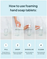 Tablettes de savon moussant pour les mains, sans plastique, rechargeables, écologiques, pour le nettoyage quotidien de la salle de bain