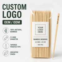 Wholesale Korean Long Handle Bamboo Skewers Custom Logo 4mm Carbonized Anti-Mold Camping Sticks Restaurants Wedding Decoration