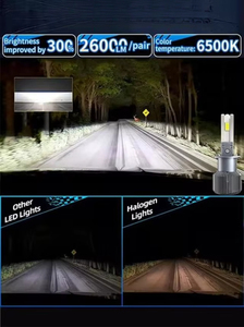 Ampoule <span class=keywords><strong>de</strong></span> phare LED pour voiture 30000lm 300 Watt Haute puissance 5080 CSP H11 H1 H4 H7 HB3 9005 9006 9012 Canbus - Product Image 4