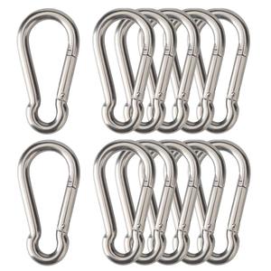 Stainless Steel 304 outdoor oval metal snap swivel hook Clip keychain locking Aluminum Alloy carabiner