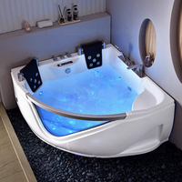 Baignoire Jacuzzi d'Angle Autoportante en Acrylique avec Jets d'Air et Massage Hydromassant – Offre Spéciale