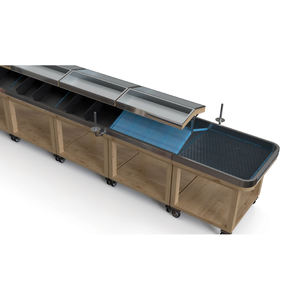 Exhibidor de Verduras de Doble Cara de Acero Inoxidable de Alta Capacidad con Autobalanceo y Tamaño Personalizado - Product Image 4