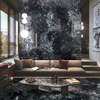 Carreaux de sol en porcelaine polie de luxe, antidérapants, texture pierre, 600x1200mm, épaisseur 9mm, haut de gamme, pour villas, centres commerciaux, salons