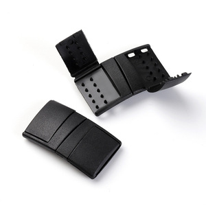 Black Plastic Snap Buckle 20mm Inner Diameter Badge Holder For <b>Webbing</b> Lanyard Backpack <b>Strap</b> - Product Image 1