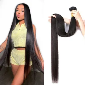 Atacado Produtos de Cabelo Humano Silky Straight Indian Virgin Hair Weaving Natural 100% Extensão Do Cabelo Humano Bundles fornecedor