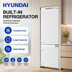 Réfrigérateur intégré HYUNDAI 274L, appareil électroménager intelligent, réfrigérateur 194L, <span class=keywords><strong>congélateur</strong></span> 80L, <span class=keywords><strong>classe</strong></span> <span class=keywords><strong>énergétique</strong></span> <span class=keywords><strong>A</strong></span>++, solution de cuisine intégrée - Product Image 3