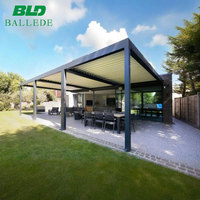 Pergola motorisée d'extérieur, abri imperméable pour jardin, patio, balcon, terrasse, pour usage résidentiel et commercial