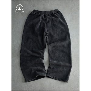Pantalon de survêtement ample graphique pour homme FOXA, style Y2K Goth, jambe large, taille élastique, streetwear, 100 % coton respirant, imprimé sérigraphié - Product Image 2