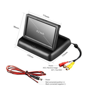 4,3 дюймов Автомобильный HD ЖК-дисплей цифровой складной настольный монитор заднего вида экран автомобиля - Product Image 3