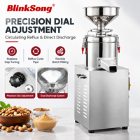 Moulin à colloïdes électrique automatique BlinkSong en acier inoxydable, broyeur d'arachides, machine à beurre de sésame et tahini pour restaurant.