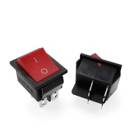 Interrupteur à bascule rectangulaire KCD4 marche/arrêt à montage sur panneau, interrupteur à bascule à clipser avec bornes à fourche pour appareils électroménagers