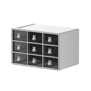 Cartoon Máy tính để bàn ngăn kéo tổ chức trong suốt nhiều ngăn nhựa lưu trữ Hộp văn phòng phẩm lưu trữ văn phòng tổ chức - Product Image 4