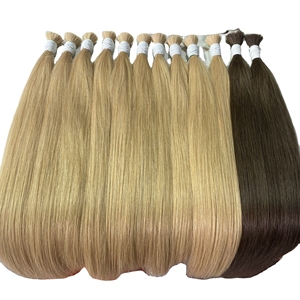 Bone Straight Color 613 Blonde Double Drawn Flat <b>Tip</b> Clip In <b>Extensions</b> Natural Virgin Human Hair <b>Extension</b> Bundle Wholesale - Product Image 1