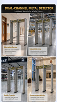 Portique de détection de métaux à double voie KMS, scanner de sécurité à deux canaux par induction électromagnétique pour aéroports et gares