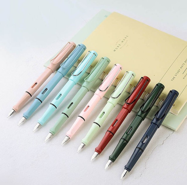 Custom Logo Luxury Plastic Fountain Pen Wholesale Professional Writing Pen for Business Gift & Promotion 0.38mm 0.5mm Nib
