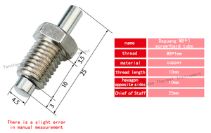 مستشعر حرارة من النوع K مع مسبار لولبي M6 وM8، مستشعر PT100، ملحقات قياس درجة الحرارة من الفولاذ المقاوم للصدأ OEM - Product Image 5