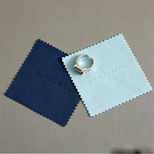 Eco Friendly Recyclable Paper <b>Box</b> Packed Microfiber Silver Cloth Custom Logo For Holiday Gift And Jewelry Care Packaging - Product Image 1