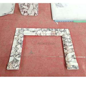 Cina fabbrica di produzione di pietra naturale camino in marmo Calacarra pietra mobili Design mantello camino disegno popolare - Product Image 2