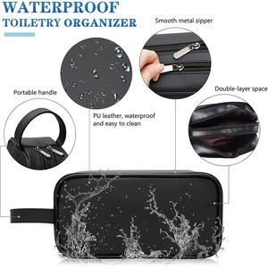 PU <strong>Leather</strong> <strong>Toiletry</strong> <strong>Bag</strong> PVC Travel Cosmetic Makeup Pack Pouch Waterproof PU Cosmetic Washing Unisex Storage Hanging <strong>Toiletry</strong> <strong>Bag</strong> - Product Image 3