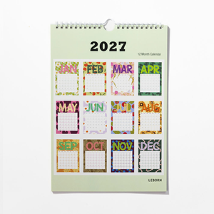Calendario da Parete 2027 A4 Creativo con Rilegatura a Spirale, Stile Ins, Decorazione Regalo Personalizzabile, Calendario a Spirale da Appendere per Casa, 12 Mesi - Product Image 4